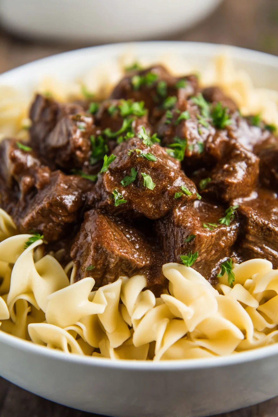 Beef Tips and Noodles Crock Pot - Image 1