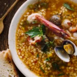 Seafood Soup with Fregula, Clams and Citrus - Image 2