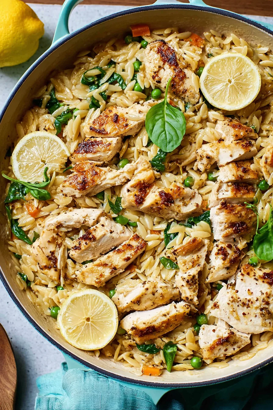 lemon chicken orzo - Image 1
