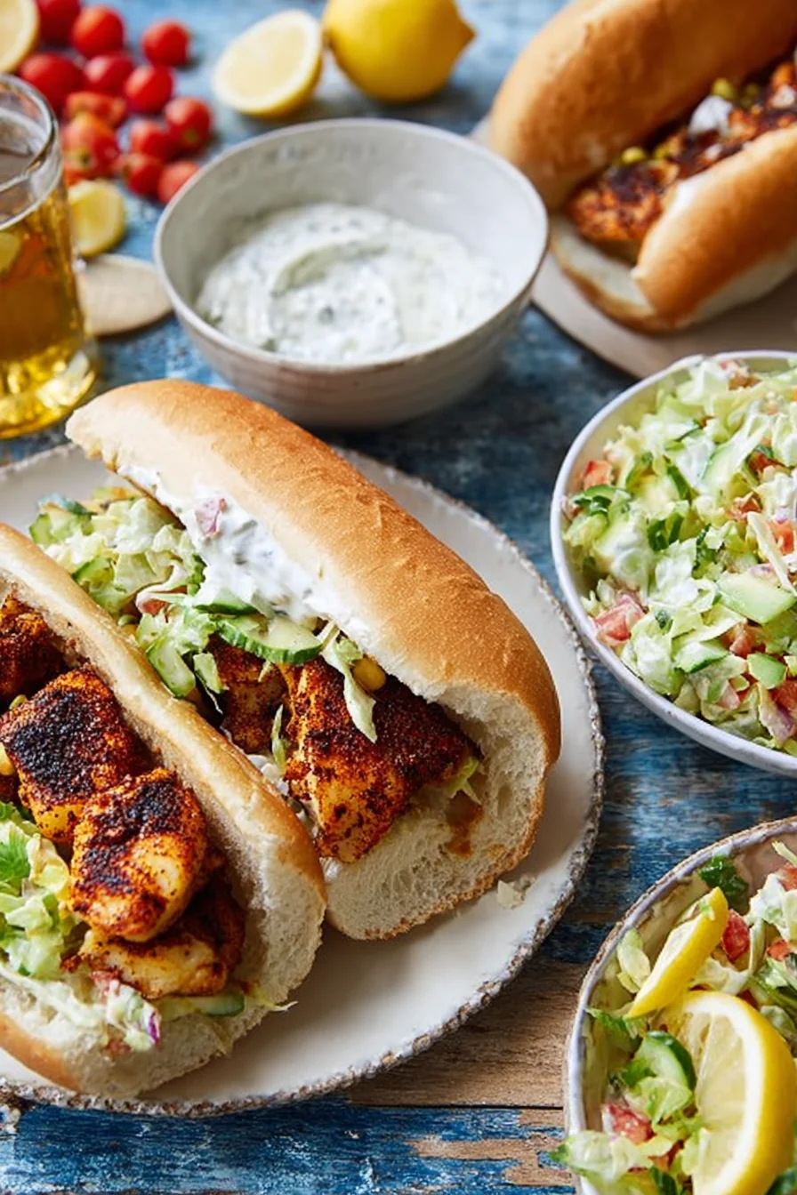 Blackened Cod Po' Boys - Image 1