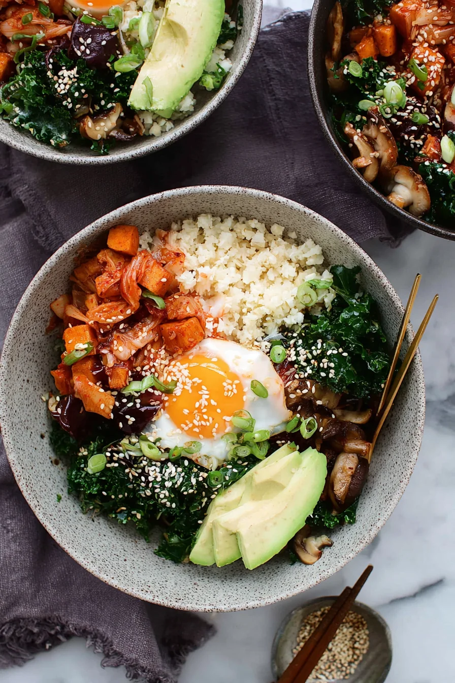 Cauliflower Rice Kimchi Bowls - Image 1