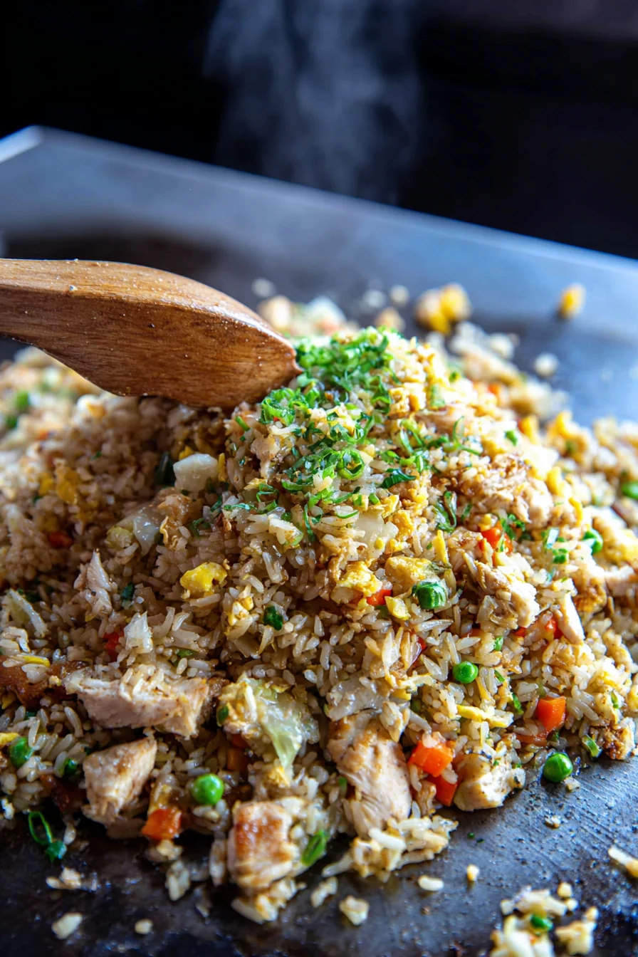 Chicken Fried Rice on Blackstone Griddle - Image 1