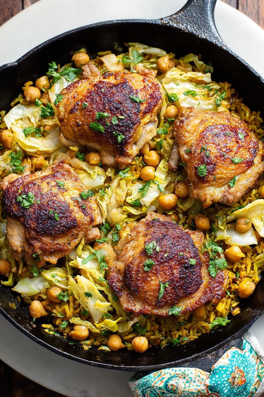 Curried Chicken Thighs with Cabbage and Chickpeas - Image 2
