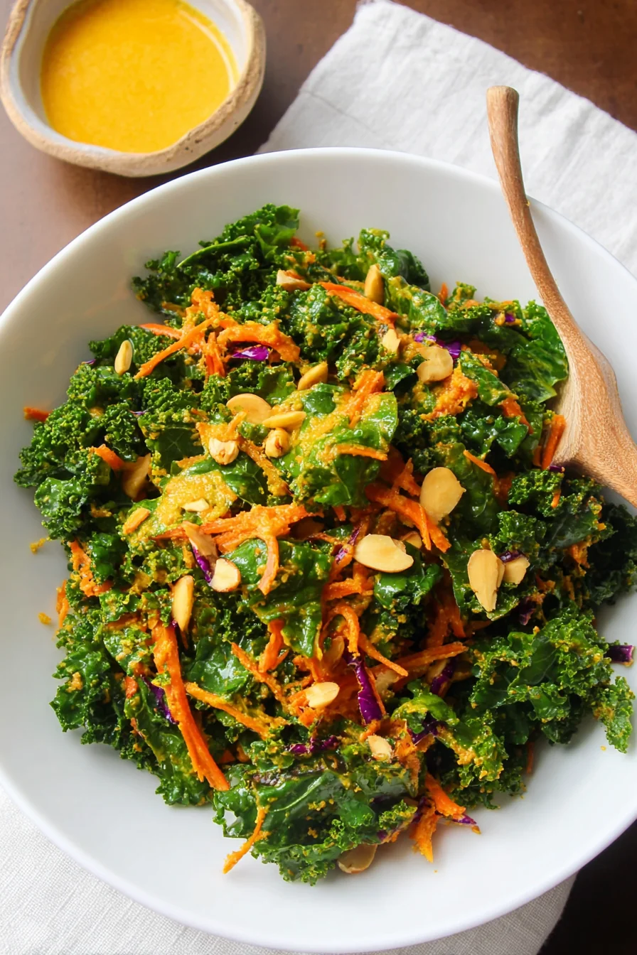 Kale Salad with Carrot-Ginger Dressing - Image 1