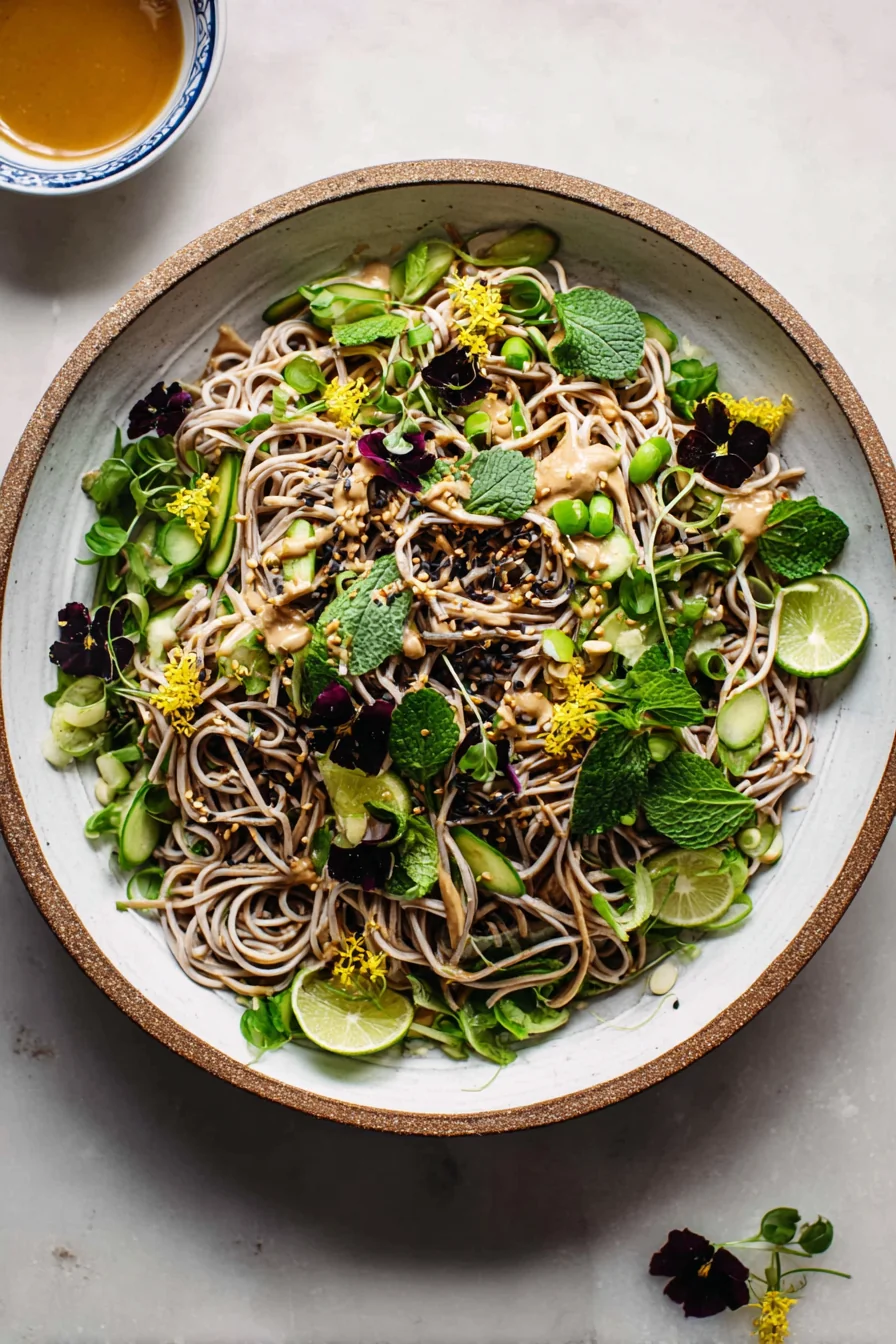 Soba Noodle Picnic Salad with Tahini Miso - Image 1