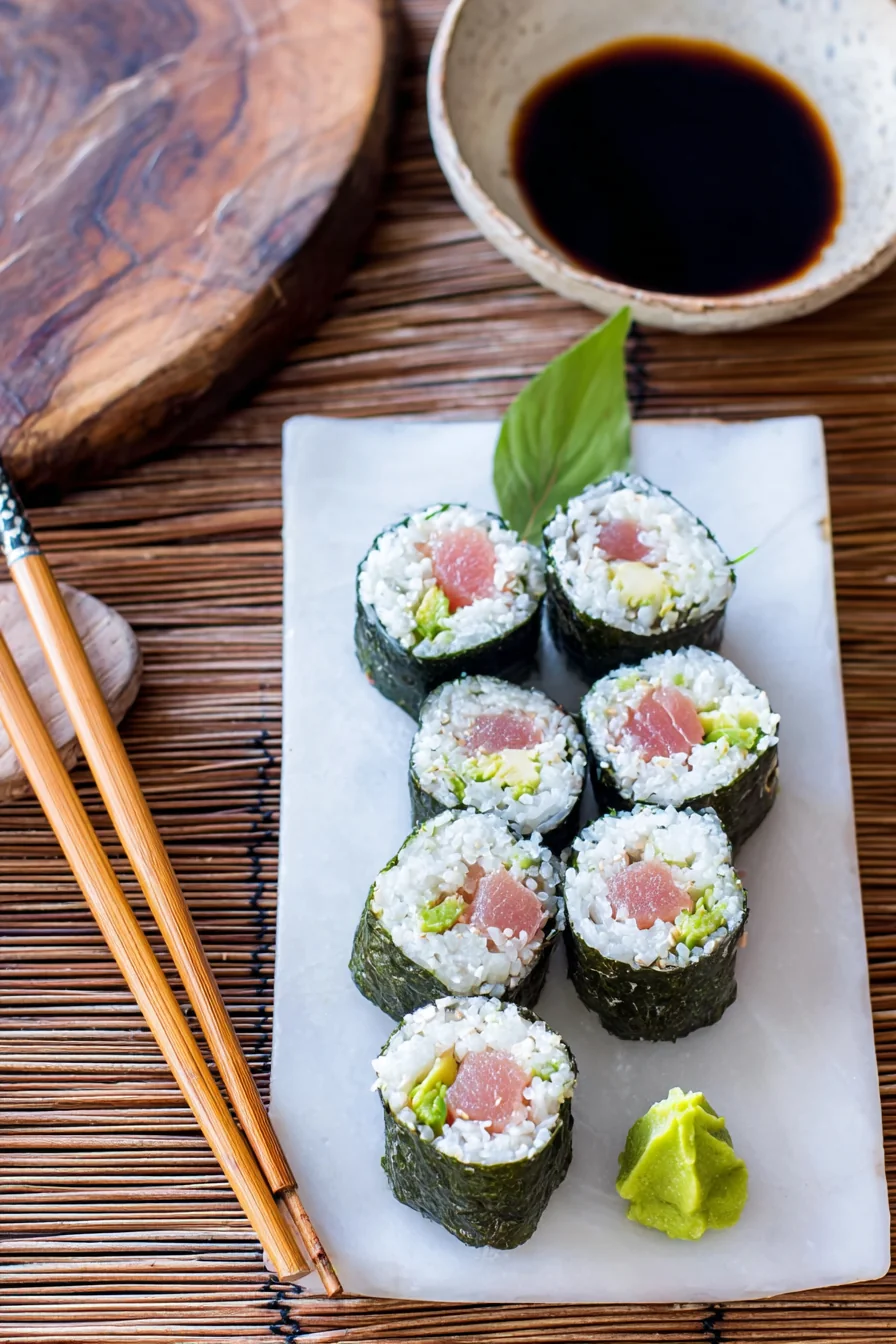 Tuna Sushi Rolls with Wasabi - Image 1