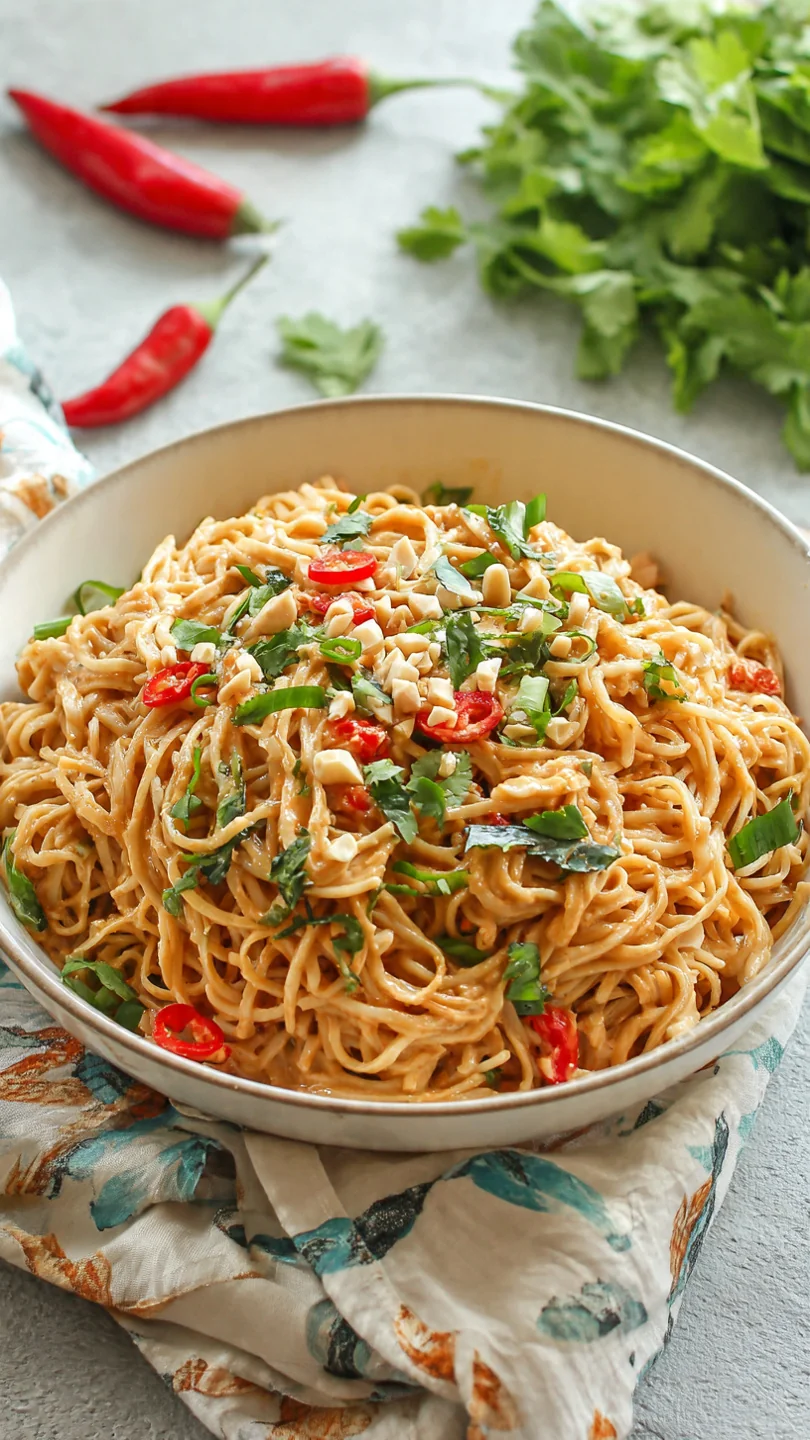 15 Minute Spicy Peanut Butter Noodles - Image 1