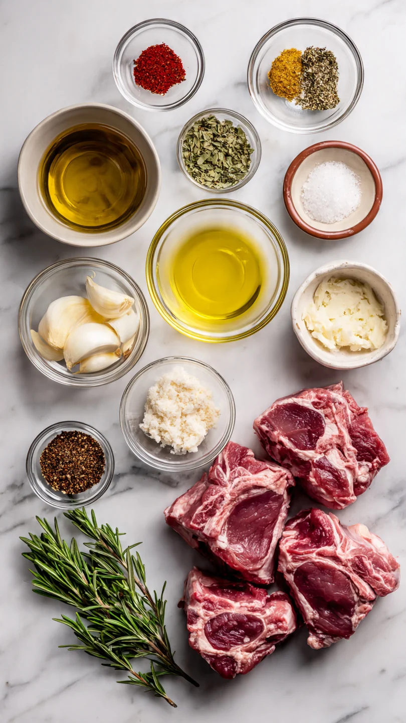 Air Fryer Lamb Chops - Ingredients