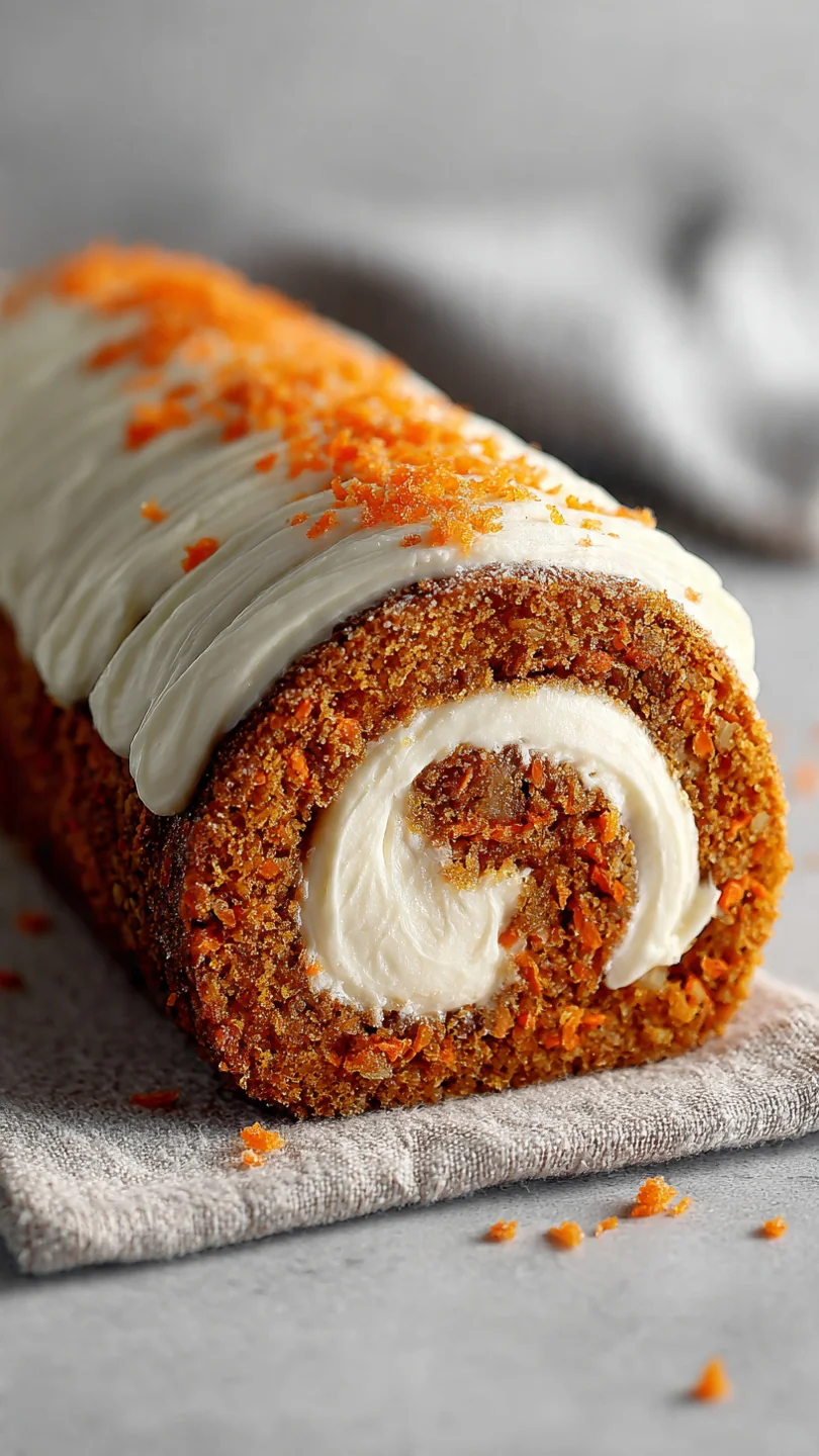 Carrot Cake Roll With Cream Cheese Frosting Filling - Image 1