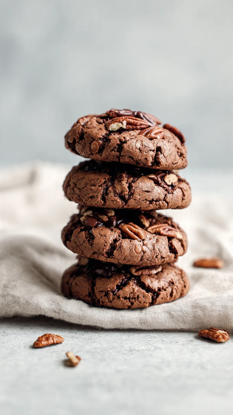Chewy Flourless Chocolate Pecan Cookies - Image 1