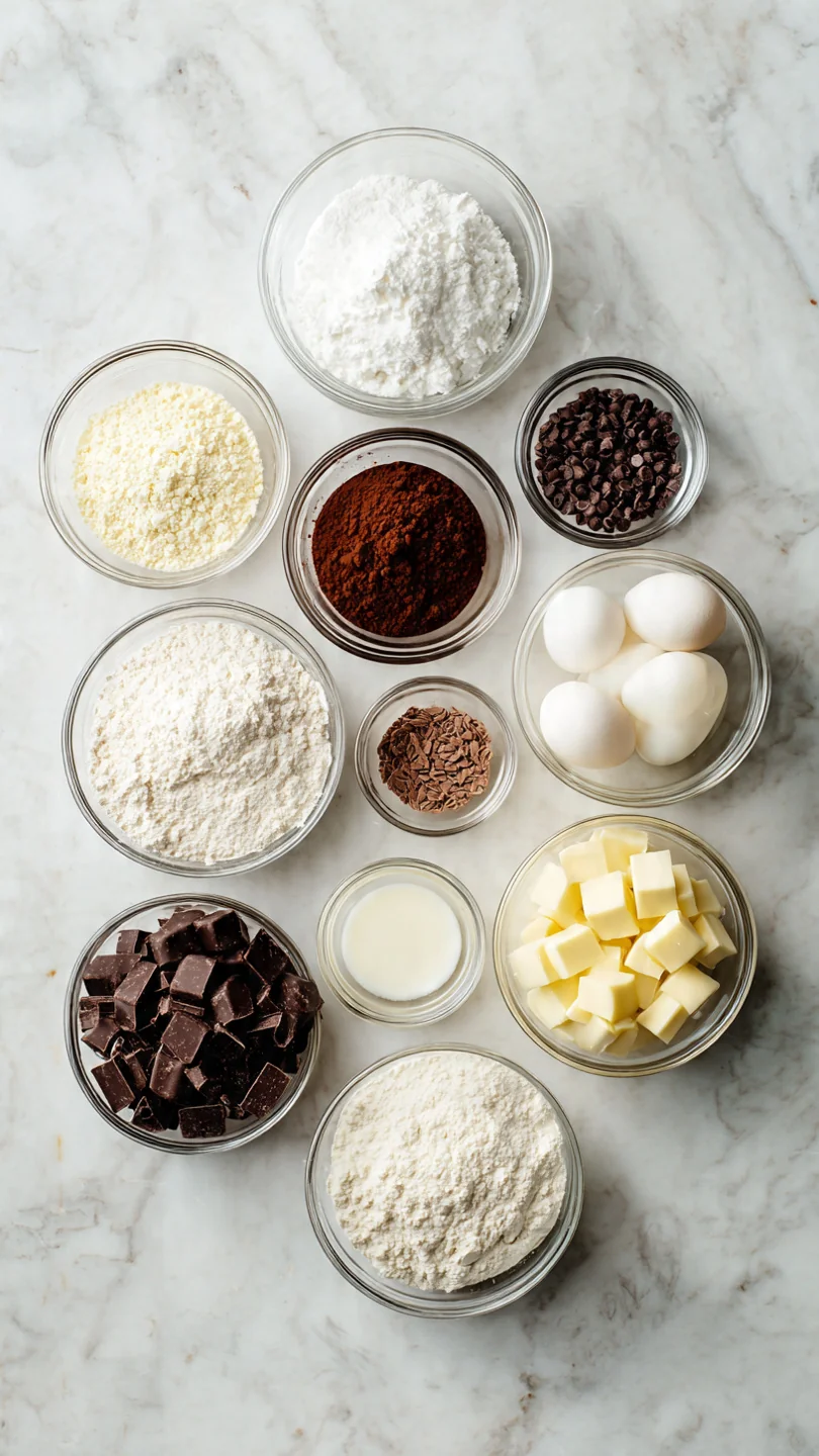 Delicious Triple Chocolate Cheesecake - Ingredients