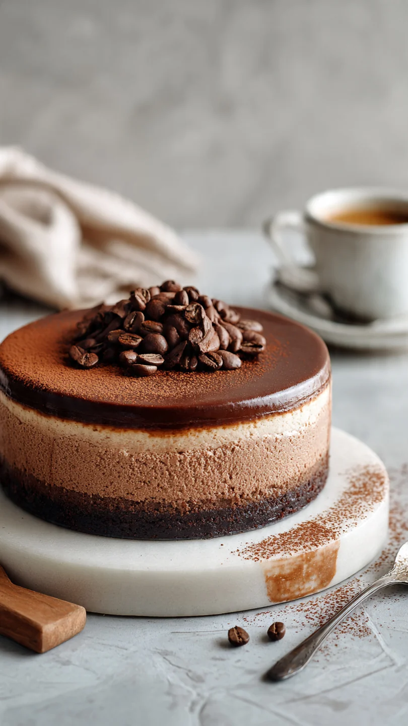 Delicious Triple Chocolate Cheesecake