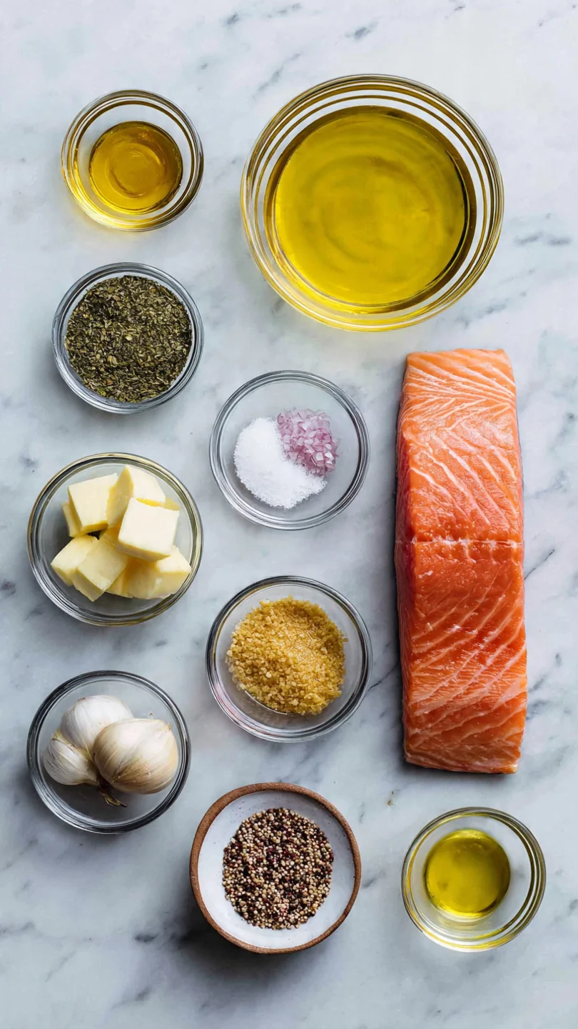 Easy Honey Garlic Butter Baked Salmon Recipe - Ingredients