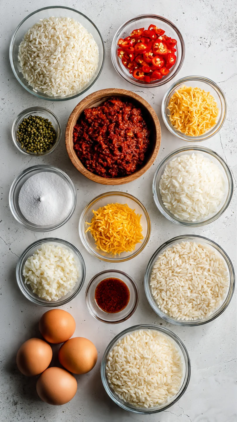 Easy Rice Cooker Spanish Rice - Ingredients