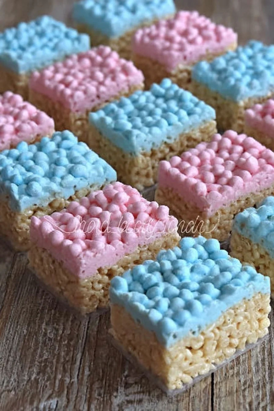 Gender Reveal Rice Krispie Treats - Image 1