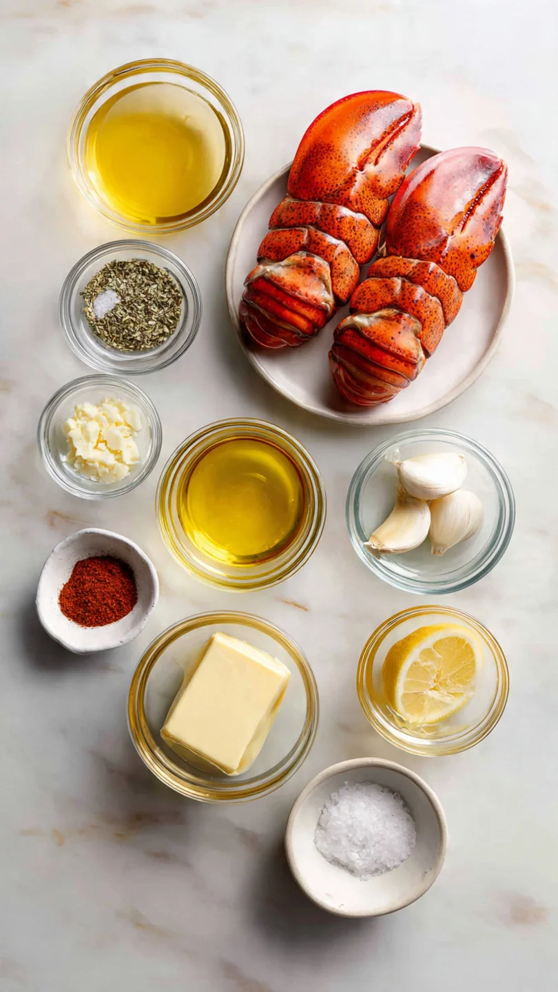 Grilled Lobster Tails With Garlic Lemon Butter Sauce - Ingredients