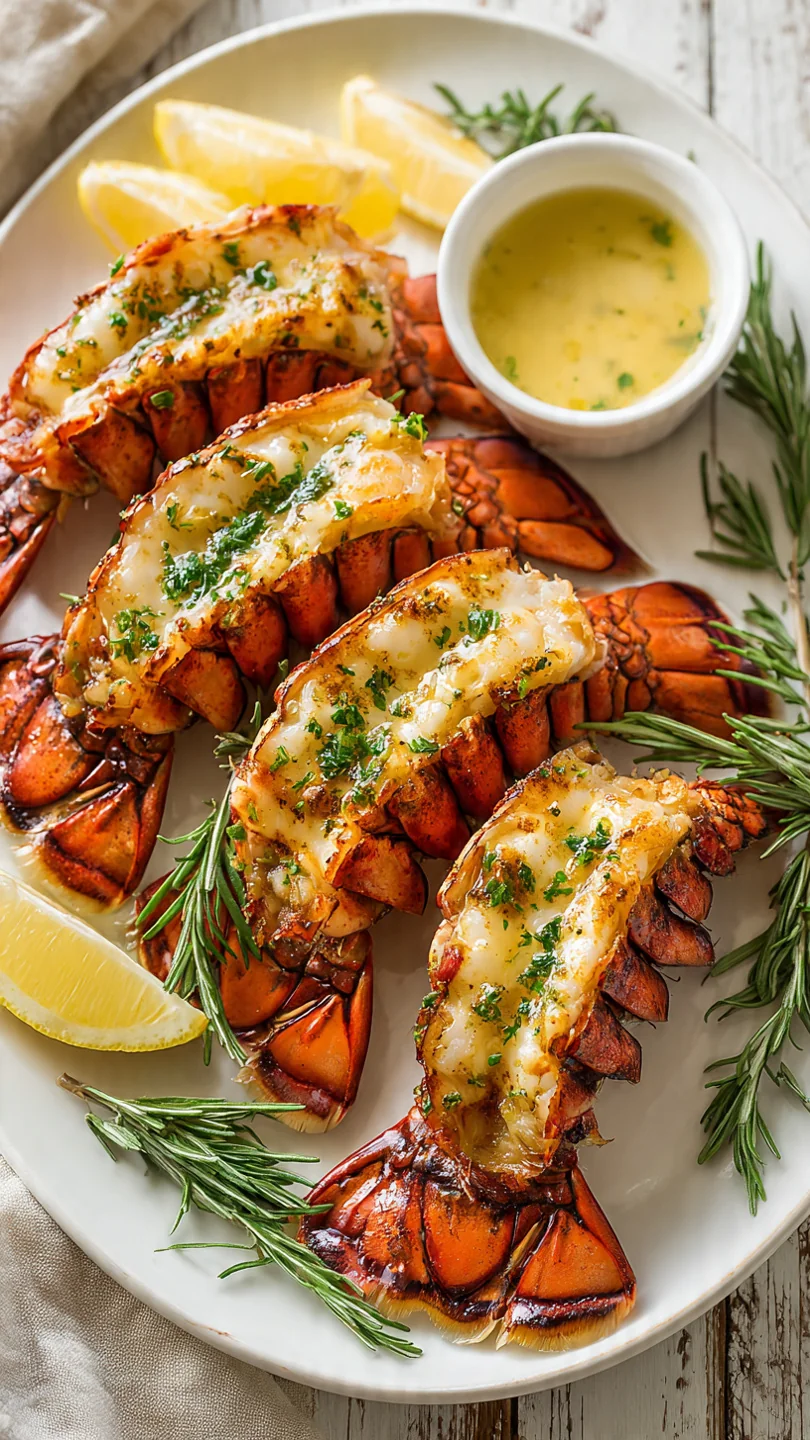 Grilled Lobster Tails With Garlic Lemon Butter Sauce