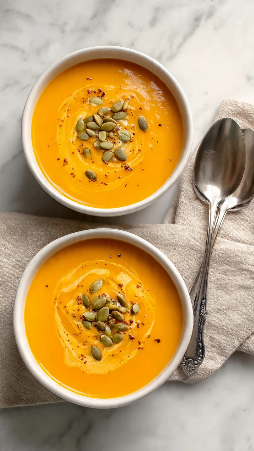 Healthy Vegan Carrot Ginger Soup Recipe - Image 1