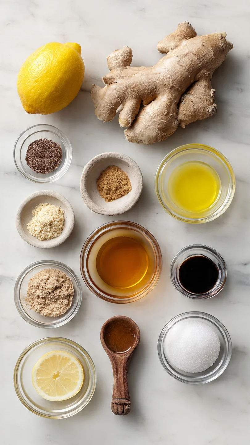 Immunity Boosting Ginger Lemon Honey Tea - Ingredients