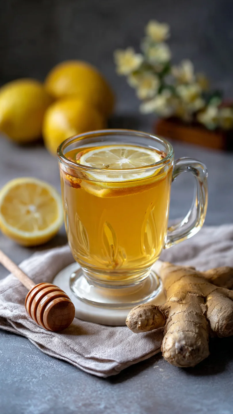 Immunity Boosting Ginger Lemon Honey Tea - Image 1