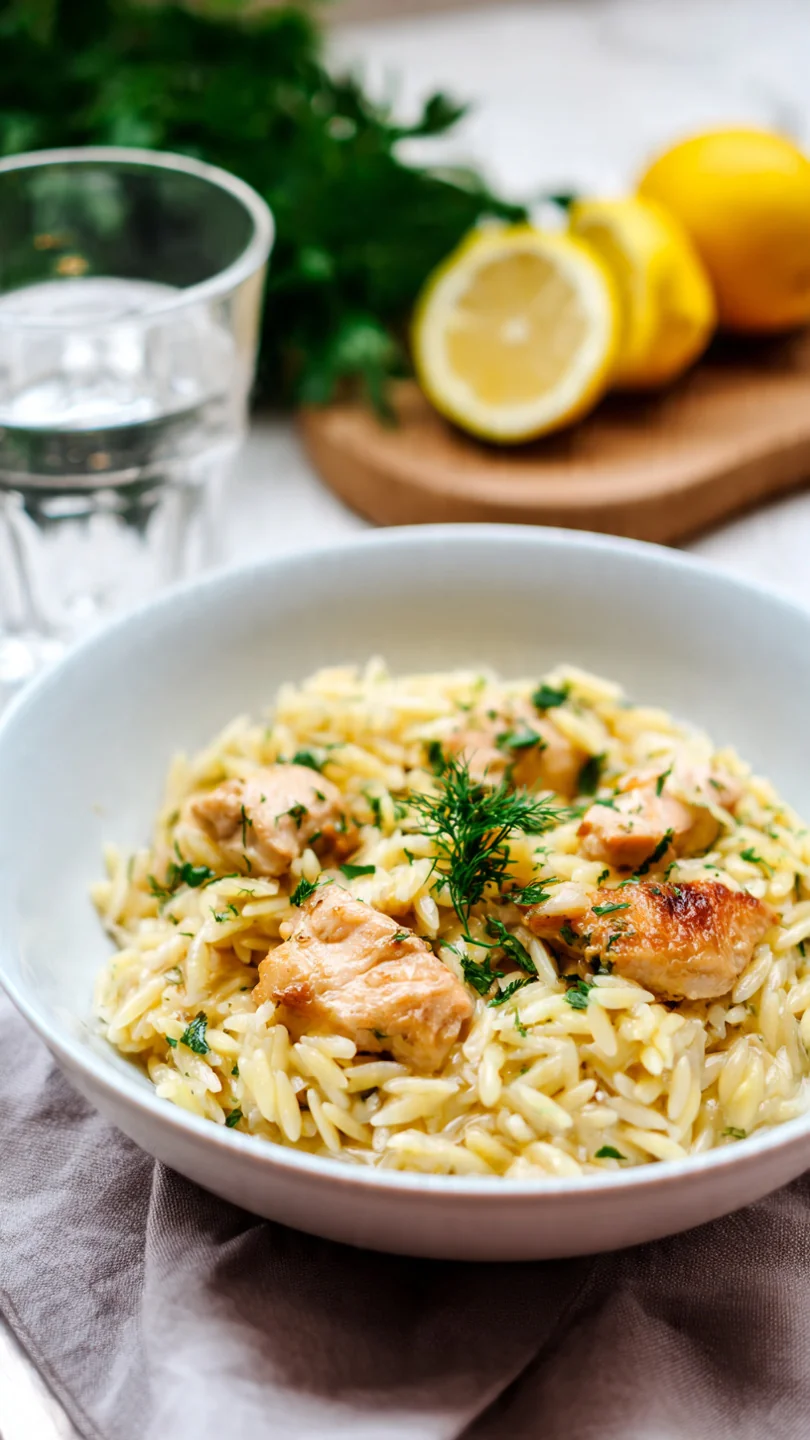 Lemon Chicken Orzo Pasta - Image 1