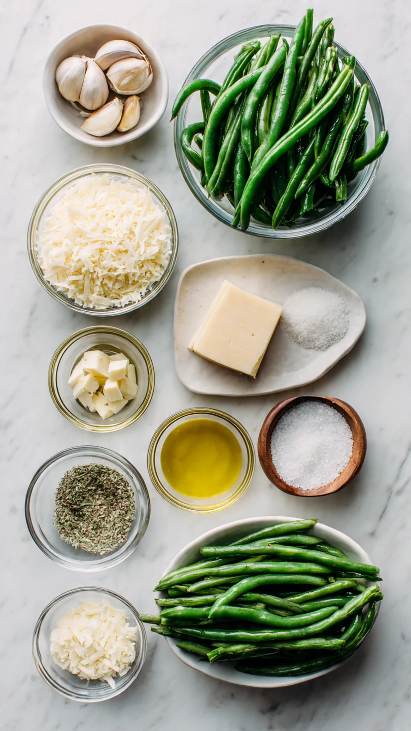 Oven-Roasted Green Beans With Garlic & Parmesan - Ingredients