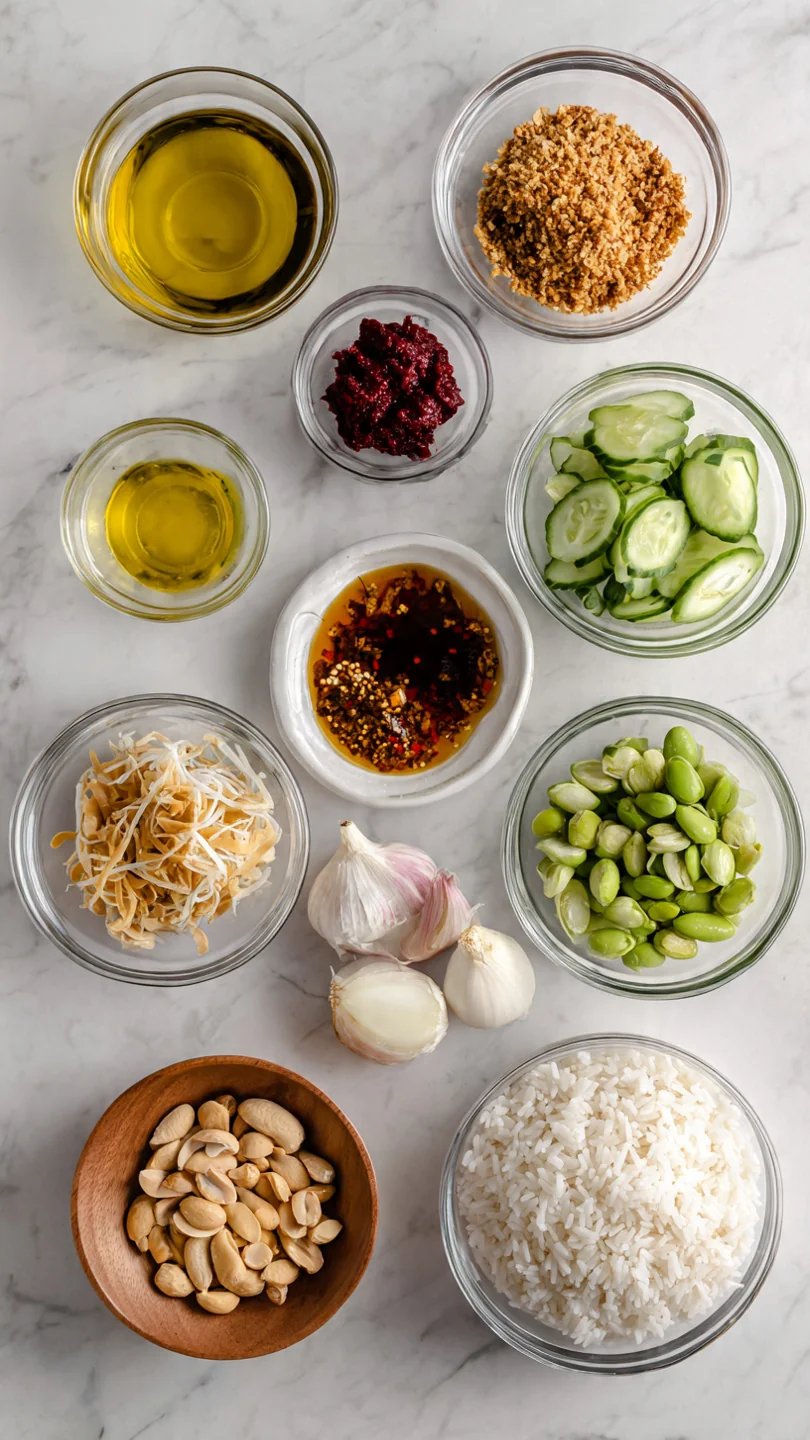 Satay Crispy Rice Salad - Ingredients