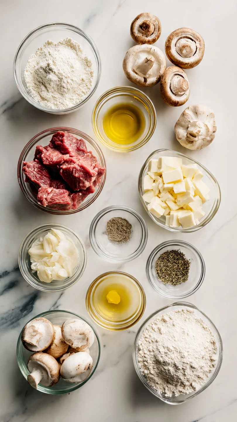 Slow Cooker Beef Stroganoff - Ingredients