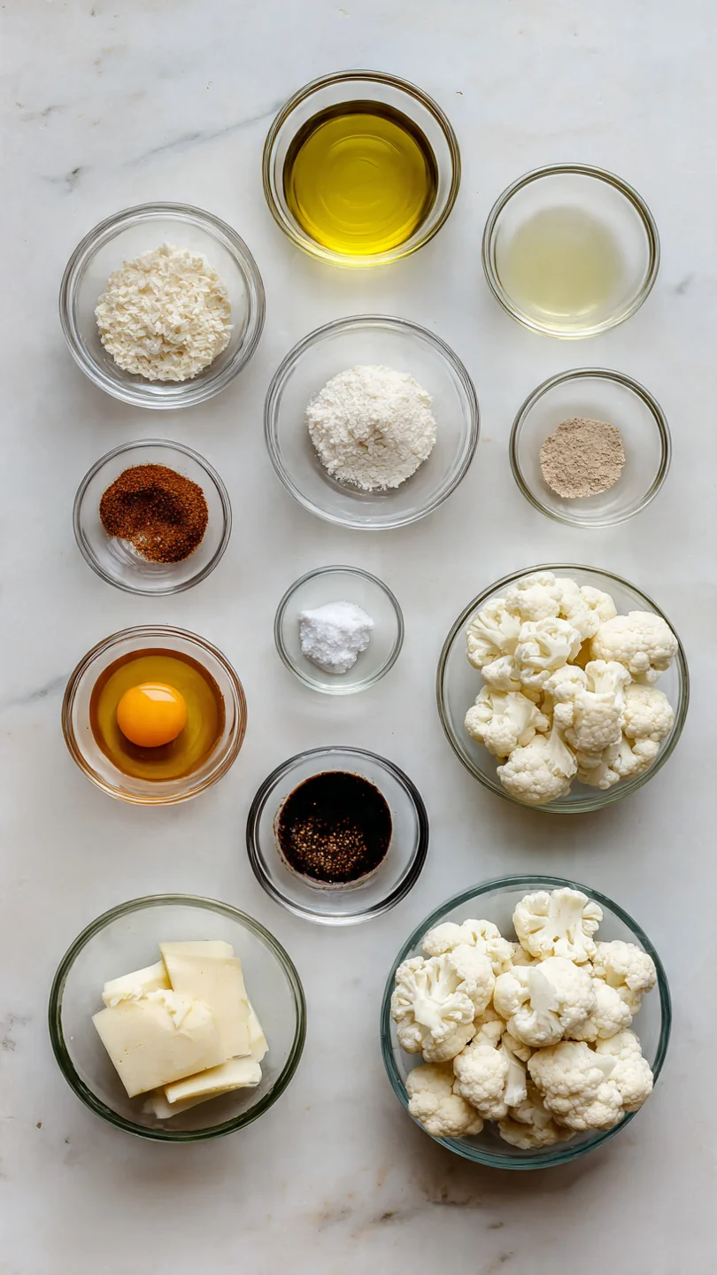 Vegetarian Cauliflower Nuggets - Ingredients