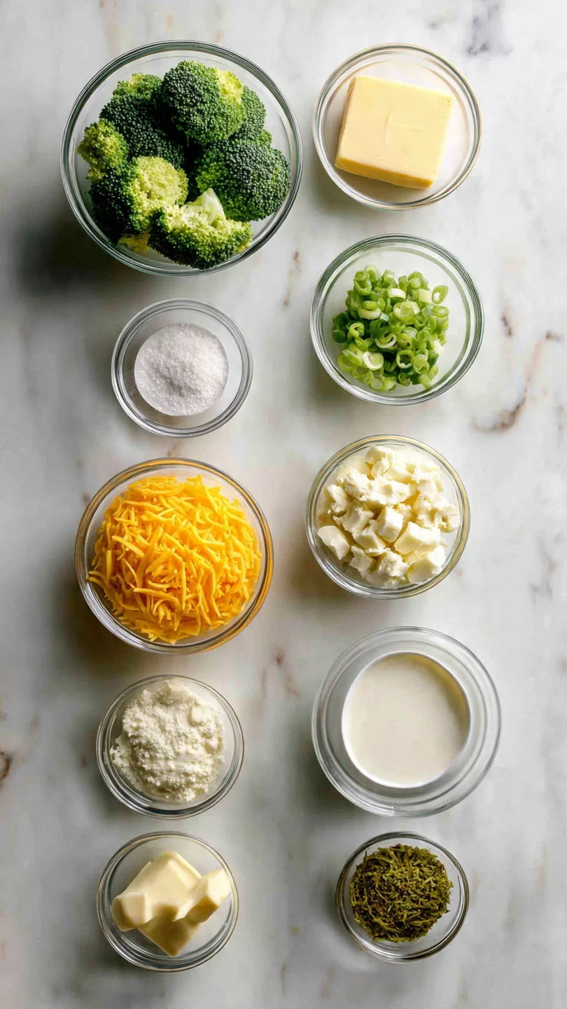 Broccoli Cheddar Soup - Ingredients