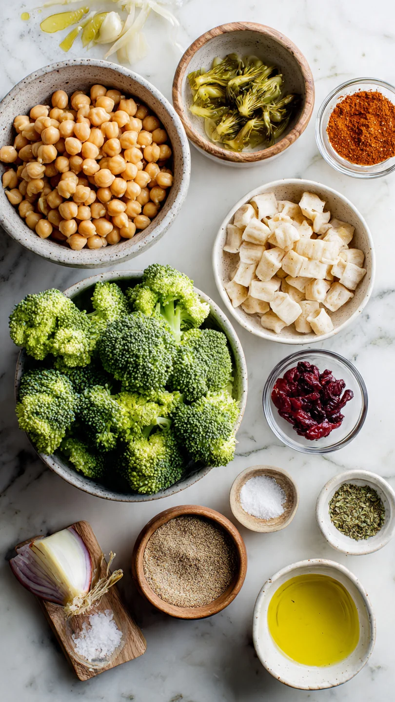 Broccoli Chickpea Pasta - Ingredients