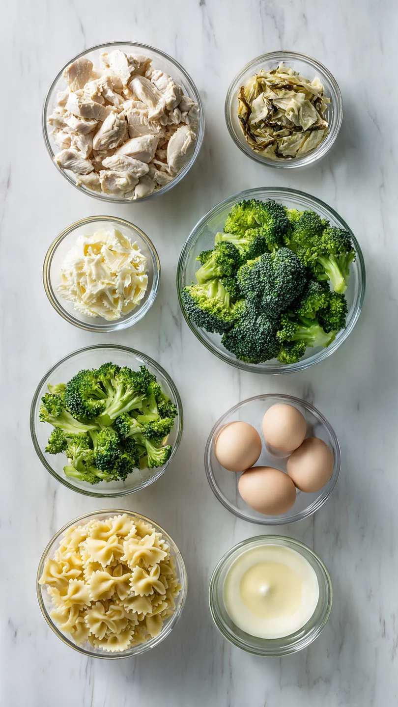 Creamy Chicken & Broccoli Bowties - Ingredients