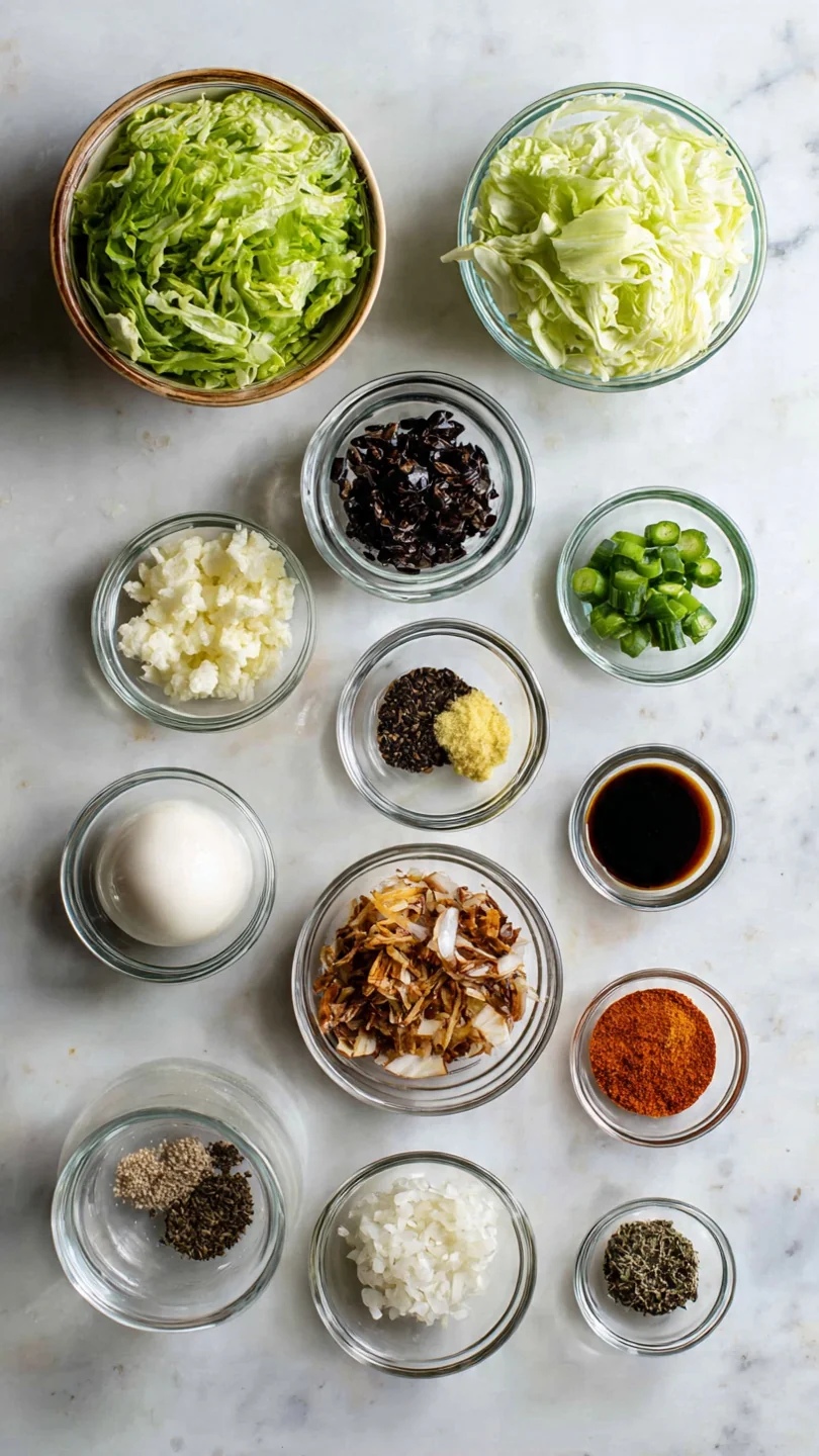 Crispy Cabbage Pancake - Ingredients