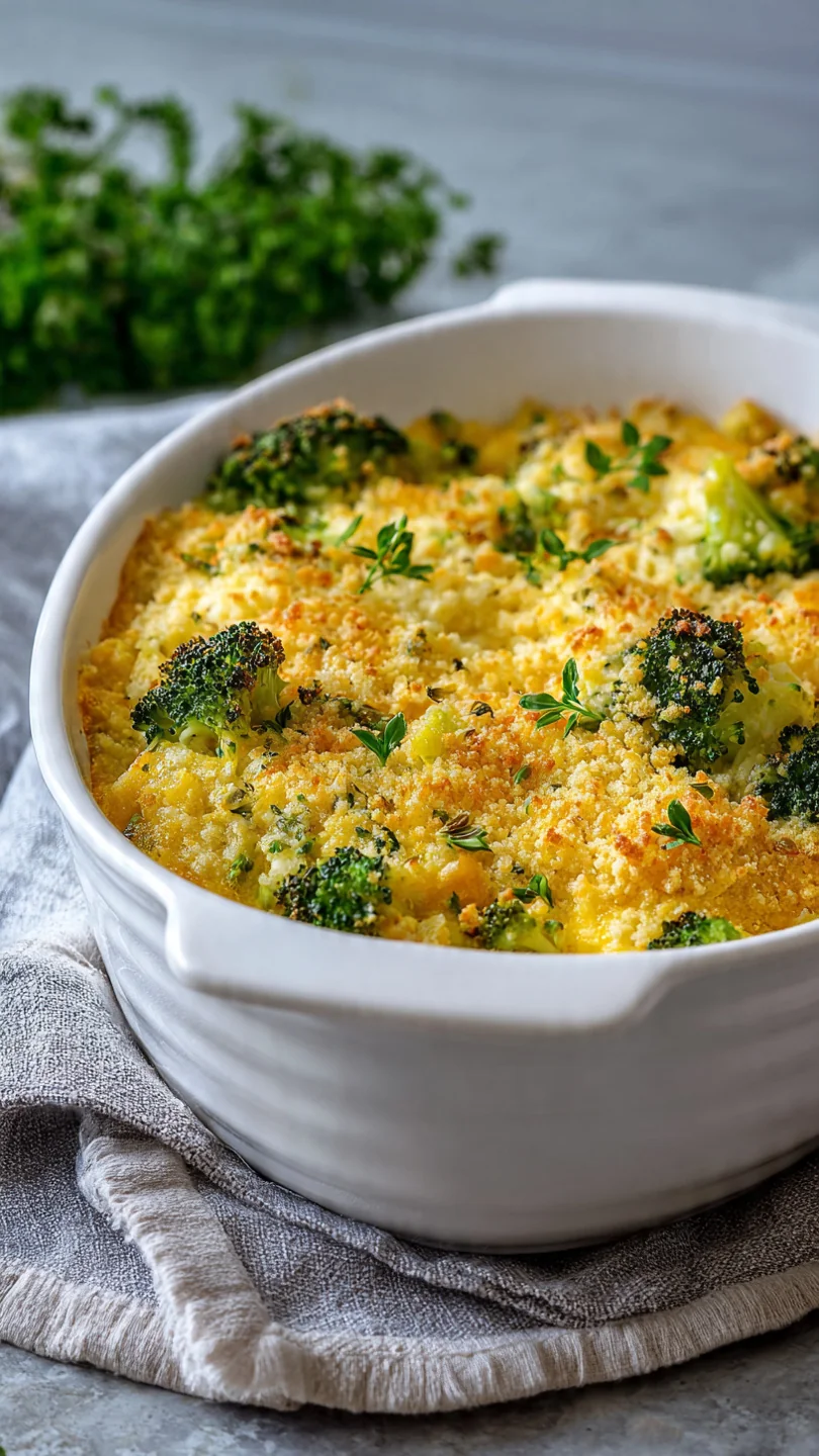 Easy Broccoli & Cheese Cracker Casserole Recipe - Image 1