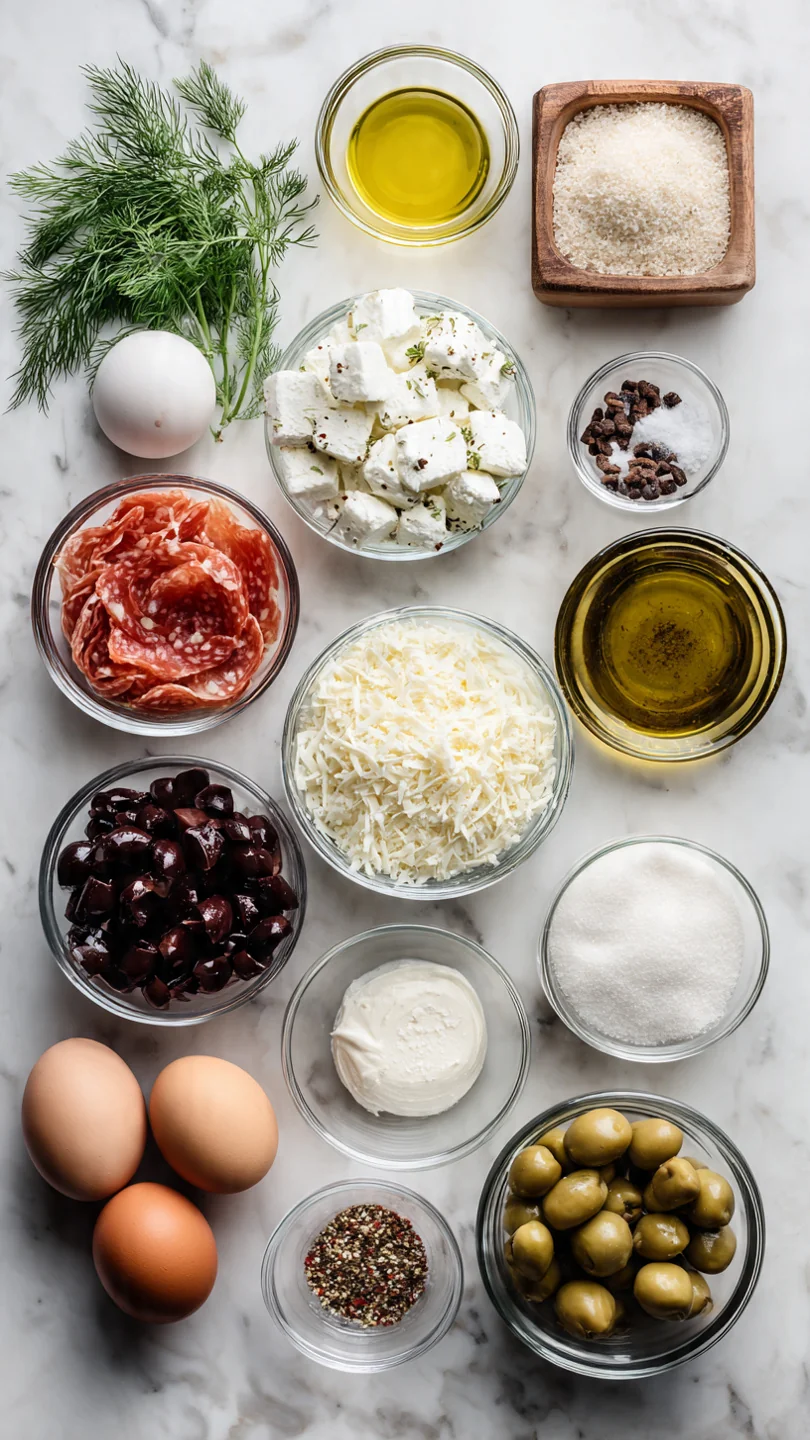 Easy Mediterranean Flatbread Pizza - Ingredients