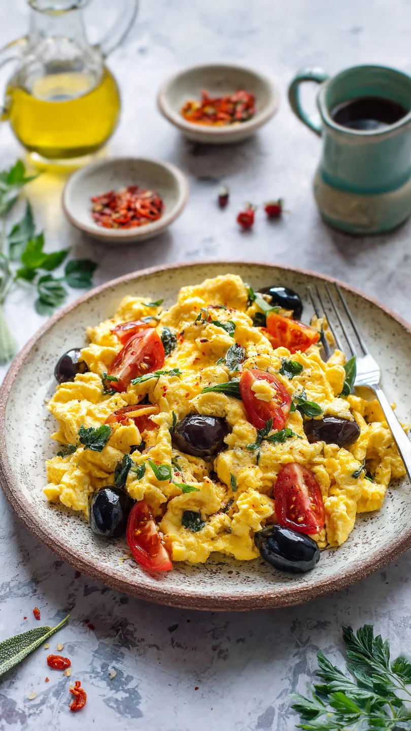 Flavorful Mediterranean Scrambled Eggs Recipe - Image 1