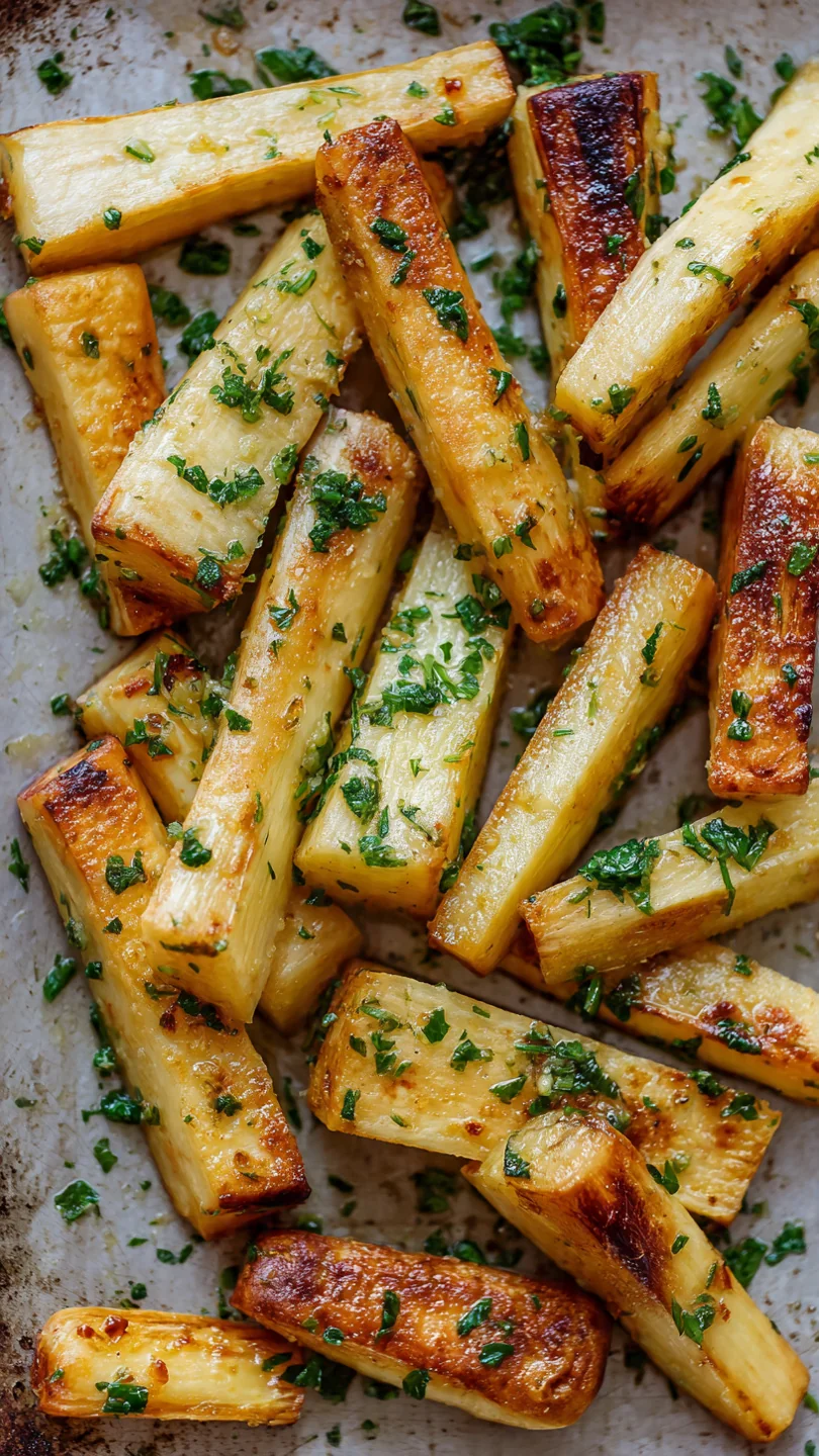 Garlic Butter Roasted Parsnips - Image 1
