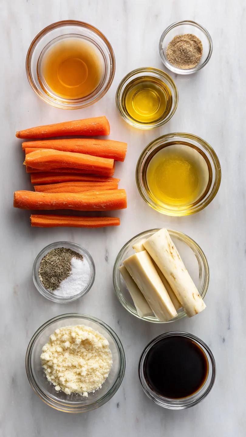 Honey Glazed Carrots And Parsnips - Ingredients