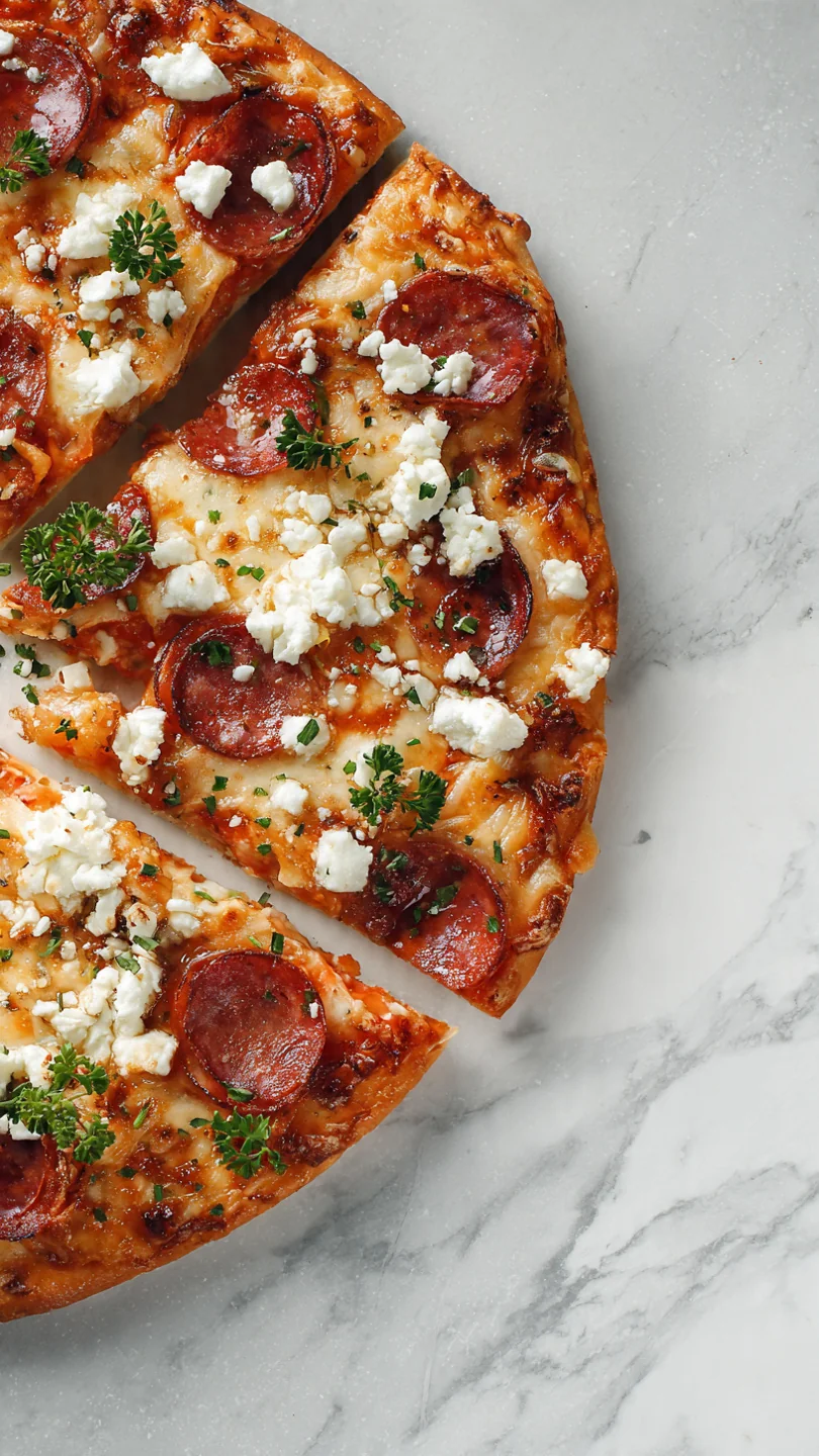 Hot Sausage Feta Honey Pizza - Image 1