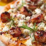 Hot Sausage Feta Honey Pizza - Image 3