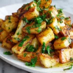 Mustard And Honey Roasted Parsnips With Chopped Parsley On Top - Image 3