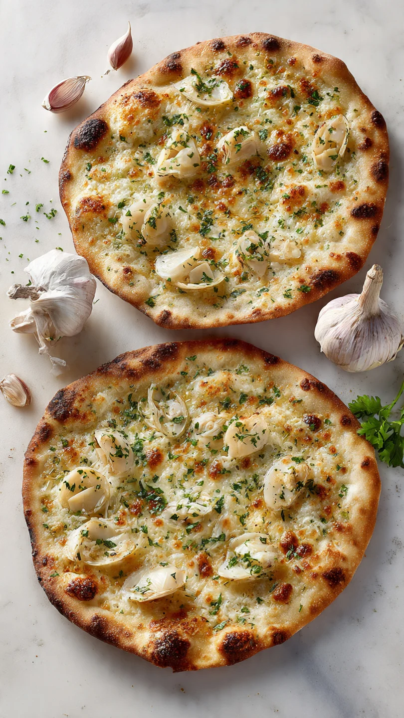 New Haven–Style White Clam And Garlic Pizzas - Image 1