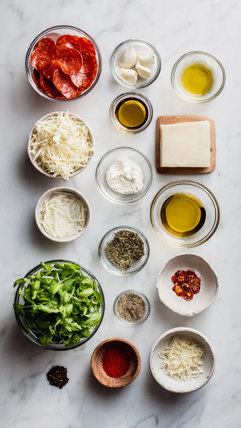 Pepperoni Pizza Quesadillas - Ingredients