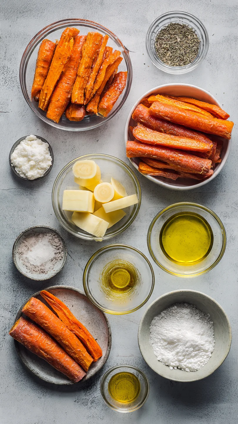 Roasted Carrots And Parsnips - Ingredients
