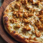 Roasted Garlic Chicken & White Sauce Pizza - Image 3