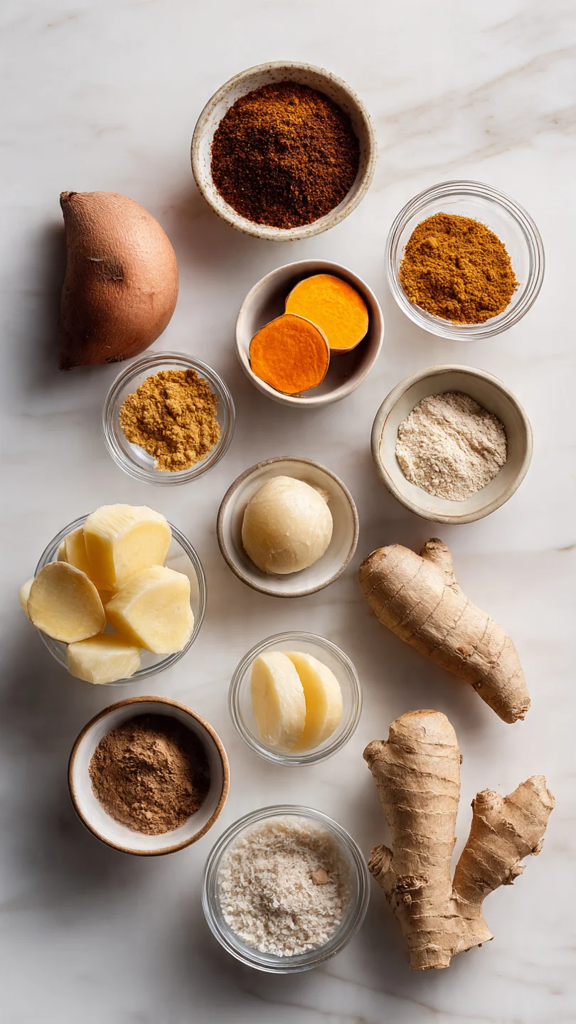 Roasted Sweet Potato, Parsnip And Apple Soup Recipe - Ingredients