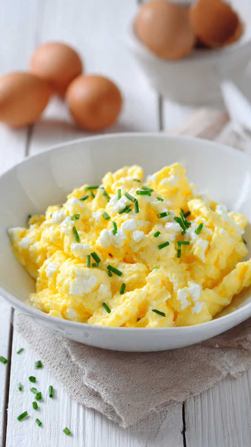 Scrambled Eggs With Cottage Cheese - Image 1