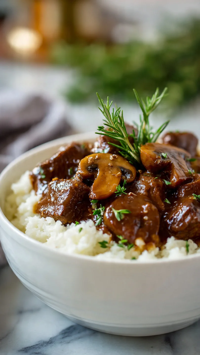 Slow Cooker Beef Tips & Gravy - Image 1