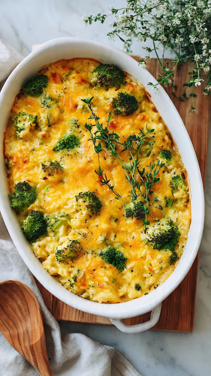 Vegan Cheesy Broccoli & Rice Casserole - Image 1