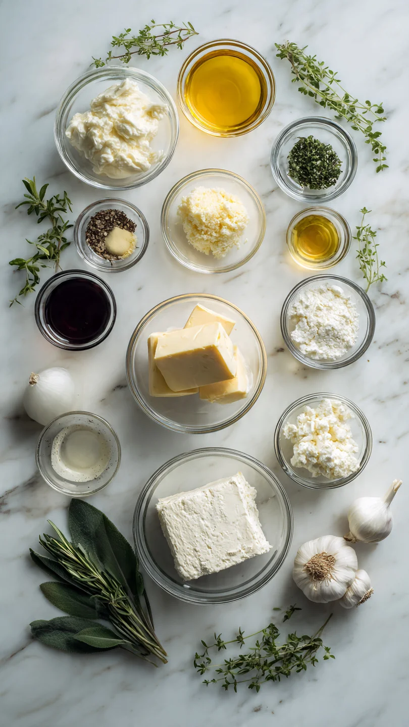 A Classic Savory Cheese Soufflé - Ingredients